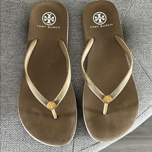 Tory Burch Brown Flip Flops